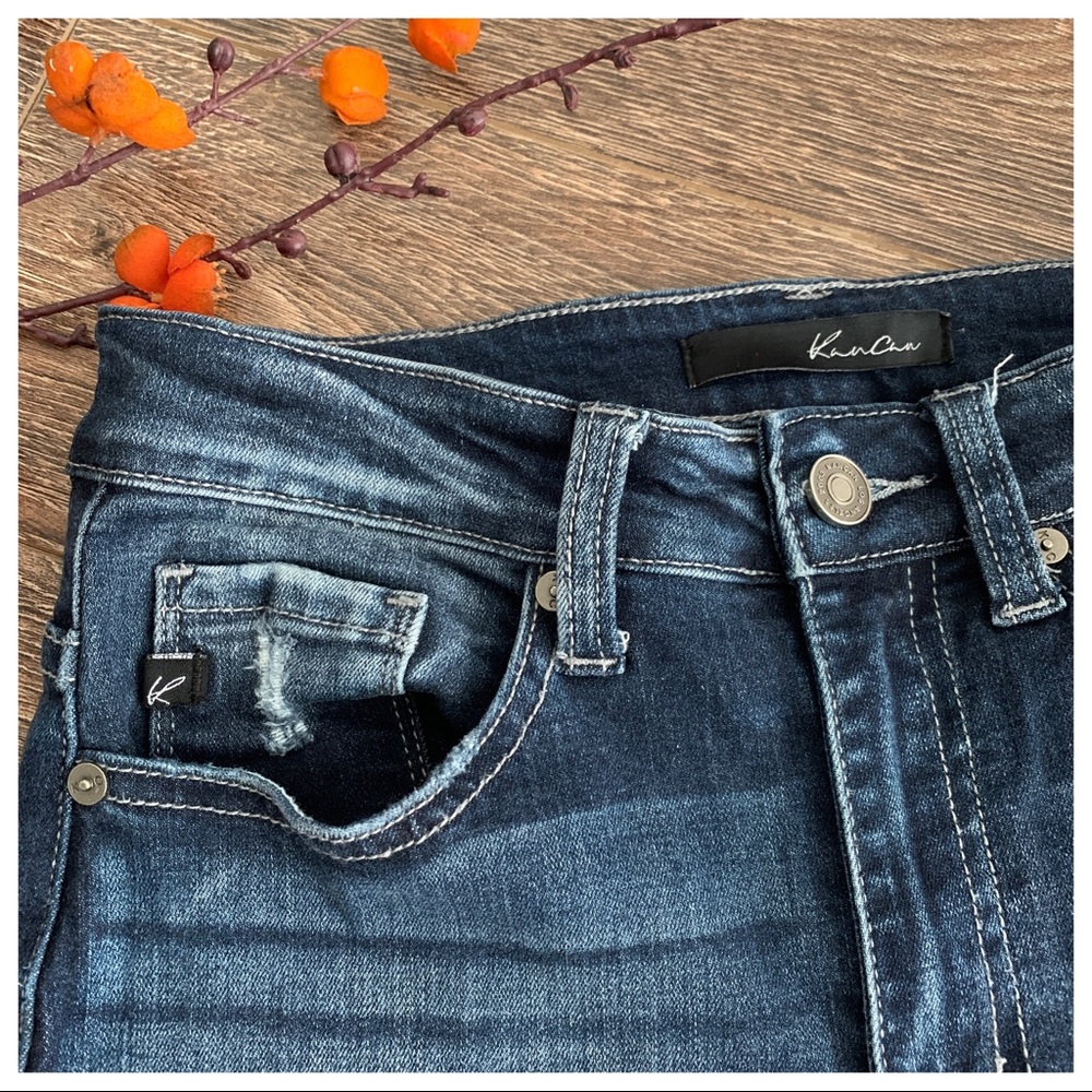 KanCan Ripped Knee Distressed Ankle Skinny Jeans - Picture 3 of 8